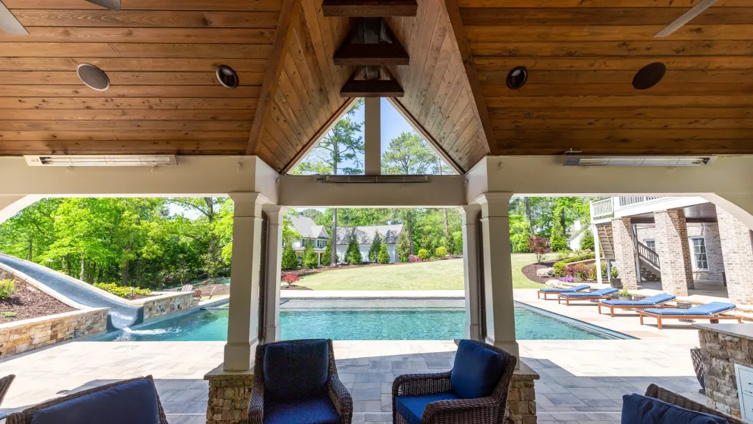 The Pavilion: the Batchelor backyard in Roswell by Atlantis Pools